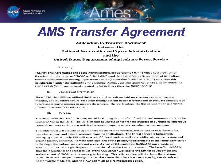 AMS Transfer Agreement CBP Predator B 