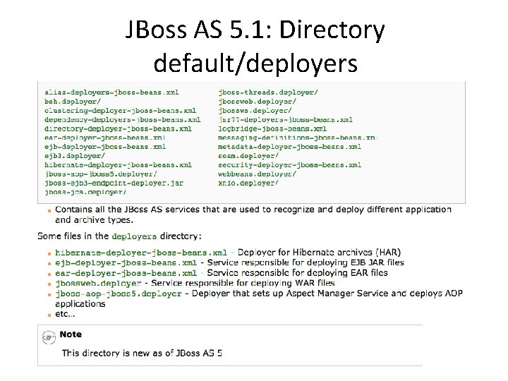 JBoss AS 5. 1: Directory default/deployers 