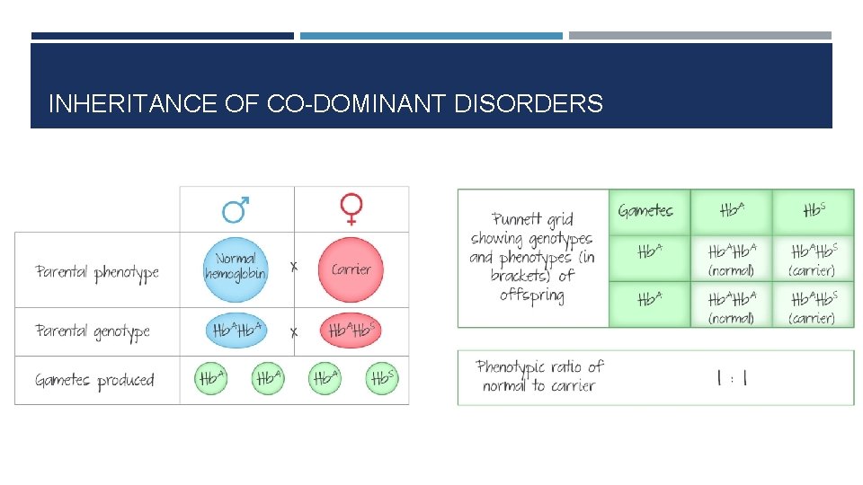 INHERITANCE OF CO-DOMINANT DISORDERS 
