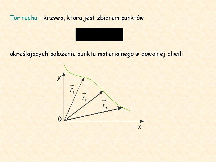 Tor ruchu – krzywa, która jest zbiorem punktów określających położenie punktu materialnego w dowolnej