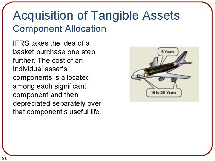 Acquisition of Tangible Assets Component Allocation IFRS takes the idea of a basket purchase