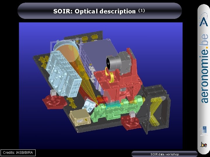 SOIR: Optical description Credits: IASB/BIRA (1) SOIR data workshop 