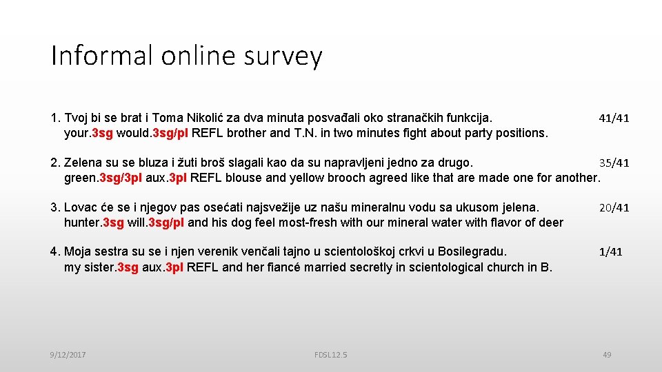 Informal online survey 1. Tvoj bi se brat i Toma Nikolić za dva minuta