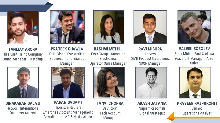 TANMAY ARORA PRATEEK CHAWLA The Kraft Heinz Company Brand Manager – Ketchup DHL Global