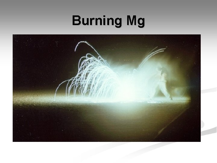 Burning Mg 