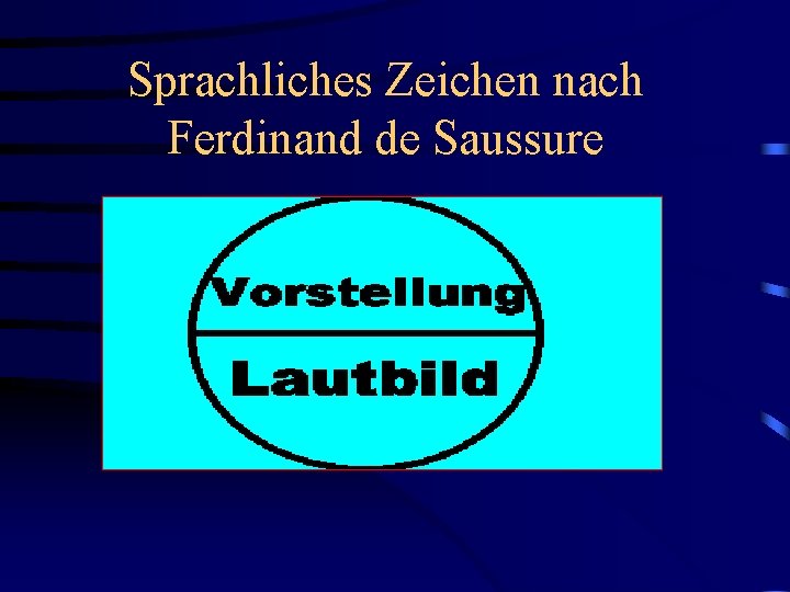 Sprachliches Zeichen nach Ferdinand de Saussure 