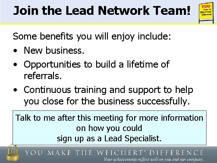 Join the Lead Network Team! Some benefits you will enjoy include: • New business.