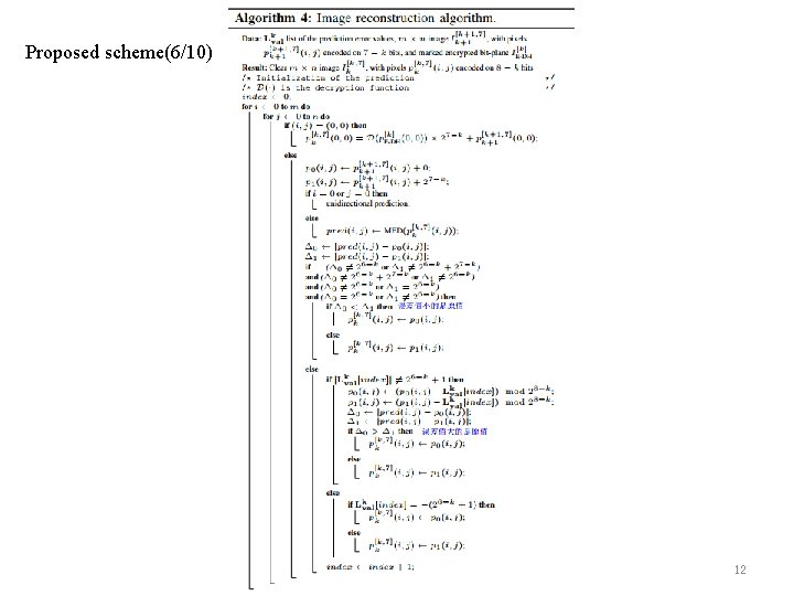 Proposed scheme(6/10) 12 