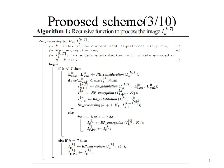 Proposed scheme(3/10) 9 