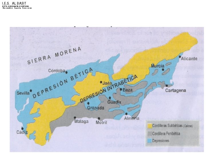 I. E. S. AL BASIT DPTO. GEOGRAFÍA E HISTORIA Mercedes García Guerrero 