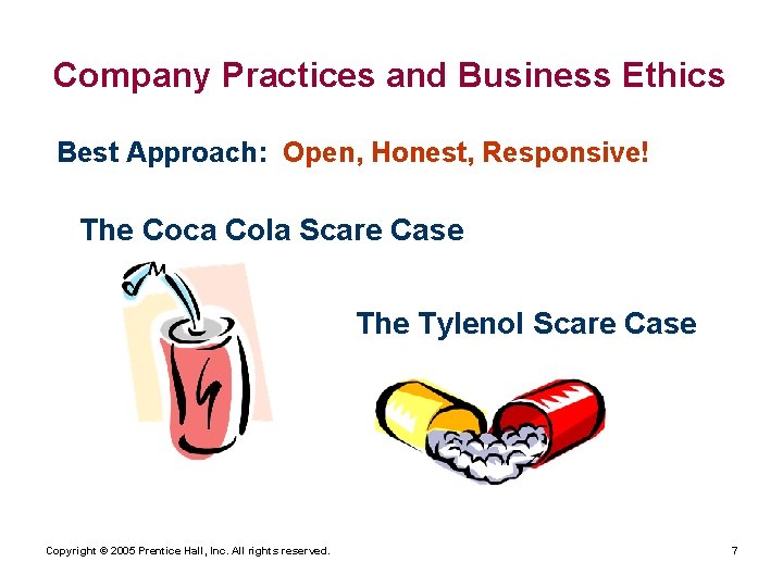 Company Practices and Business Ethics Best Approach: Open, Honest, Responsive! The Coca Cola Scare