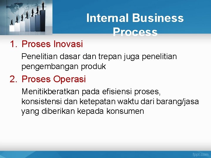 1. Proses Inovasi Internal Business Process Penelitian dasar dan trepan juga penelitian pengembangan produk