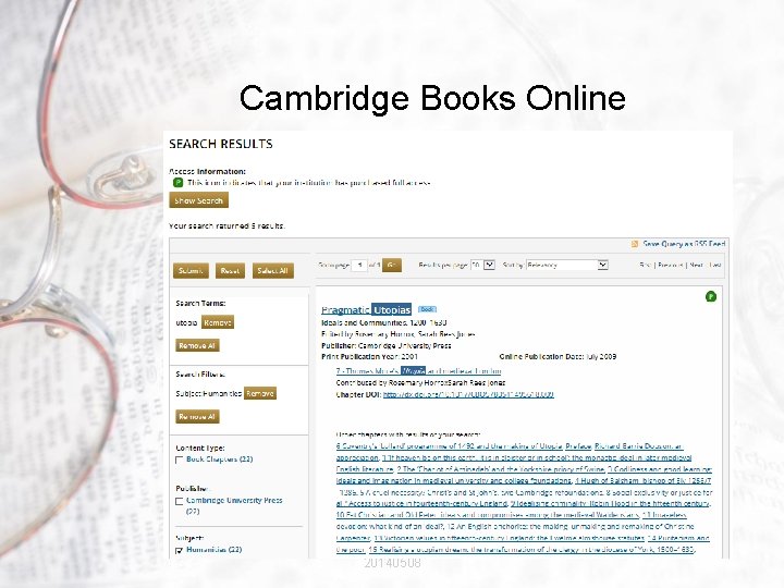 Cambridge Books Online National Taiwan University Library 20140508 