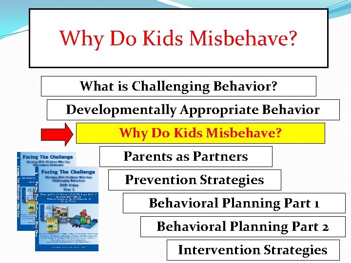 Why Do Kids Misbehave? What is Challenging Behavior? Developmentally Appropriate Behavior Why Do Kids