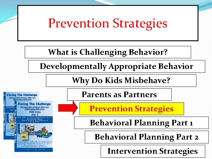 Prevention Strategies What is Challenging Behavior? Developmentally Appropriate Behavior Why Do Kids Misbehave? Parents