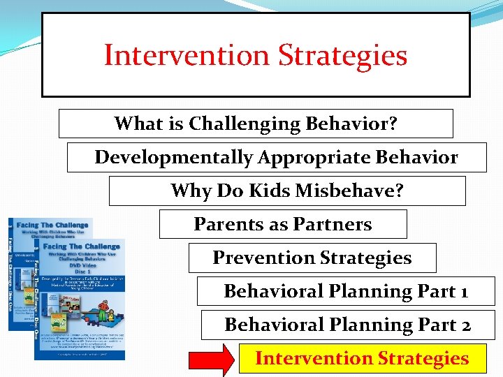 Intervention Strategies What is Challenging Behavior? Developmentally Appropriate Behavior Why Do Kids Misbehave? Parents