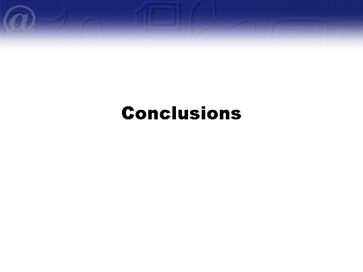 Conclusions 