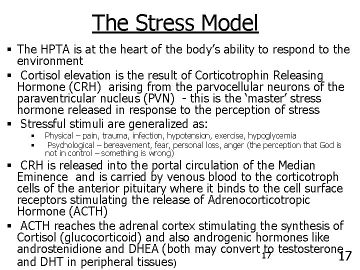 The Stress Model § The HPTA is at the heart of the body’s ability