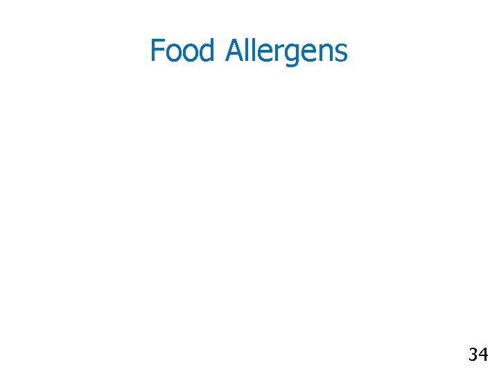 Food Allergens 34 