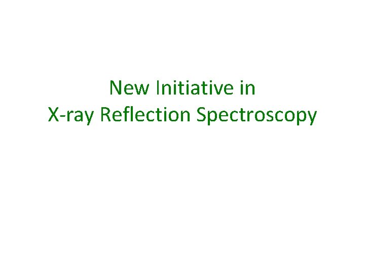 New Initiative in X-ray Reflection Spectroscopy 