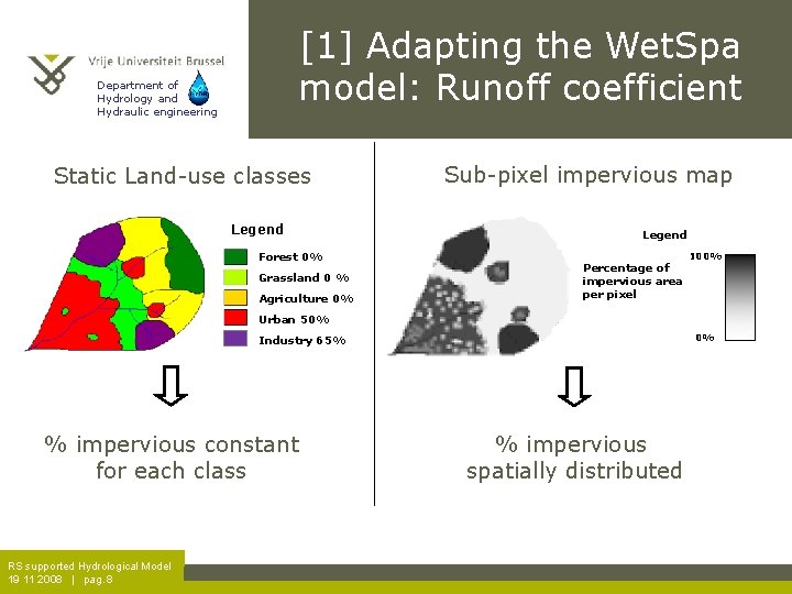 [1] Adapting the Wet. Spa model: Runoff coefficient Department of Hydrology and Hydraulic engineering