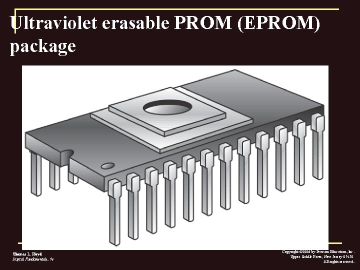 Ultraviolet erasable PROM (EPROM) package Thomas L. Floyd Digital Fundamentals, 9 e Copyright ©