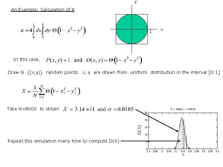 y An Example: Calculation of p 1 x In this case, Draw N {(x,