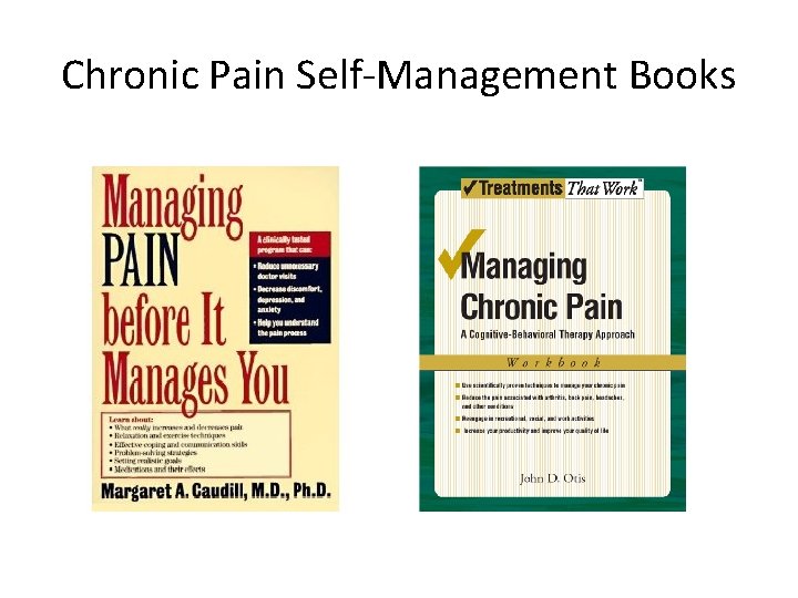 Chronic Pain Self-Management Books 