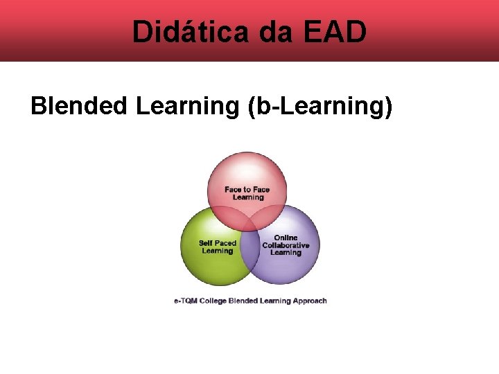 Didática da EAD Blended Learning (b-Learning) Didática da EAD Blended Learning (b-Learning)