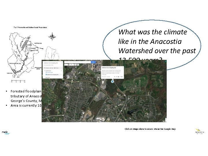 What was the climate like in the Anacostia Watershed over the past 12, 500