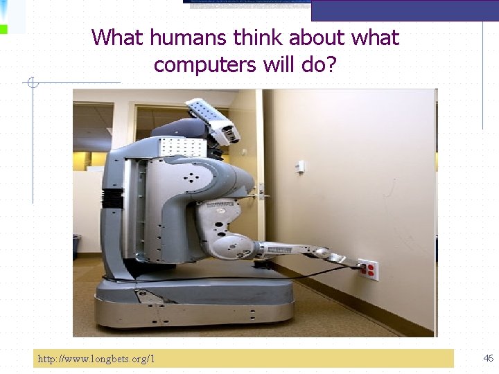 What humans think about what computers will do? http: //www. longbets. org/1 46 