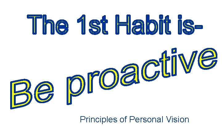 Principles of Personal Vision 
