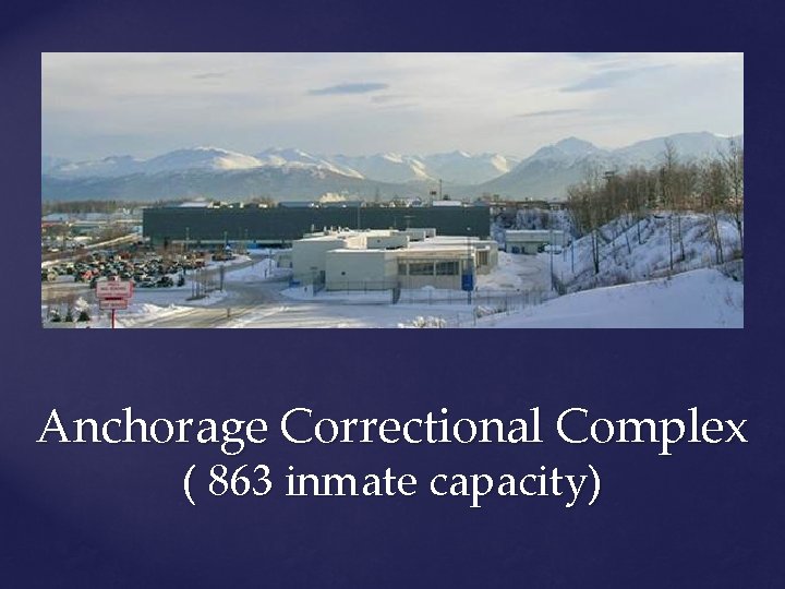 Anchorage Correctional Complex ( 863 inmate capacity) 