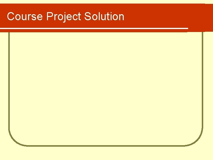 Course Project Solution 