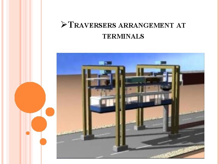 ØTRAVERSERS ARRANGEMENT AT TERMINALS 