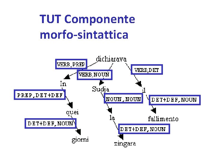 TUT Componente morfo-sintattica 