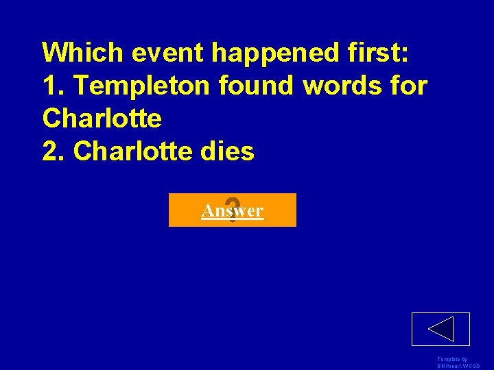 Which event happened first: 1. Templeton found words for Charlotte 2. Charlotte dies Answer