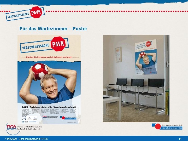 Für das Wartezimmer – Poster 11/4/2020 Verschlusssache PAVK 11 