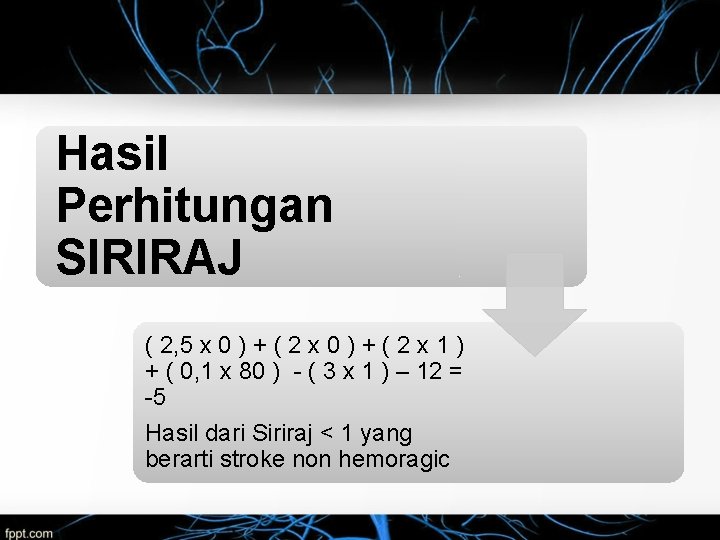 Hasil Perhitungan SIRIRAJ ( 2, 5 x 0 ) + ( 2 x 1