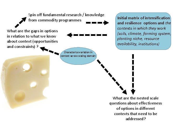 Spin off fundamental research / knowledge from commodity programmes What are the gaps in