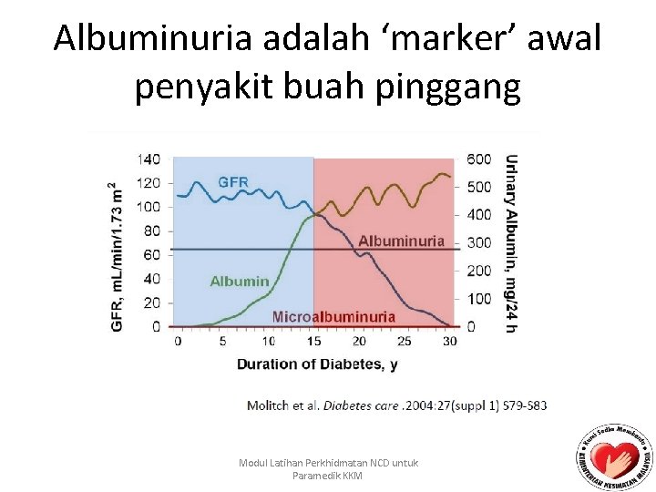 Albuminuria adalah ‘marker’ awal penyakit buah pinggang Modul Latihan Perkhidmatan NCD untuk Paramedik KKM