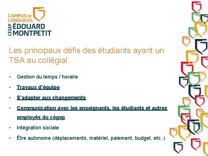 Les principaux défis des étudiants ayant un TSA au collégial • Gestion du temps