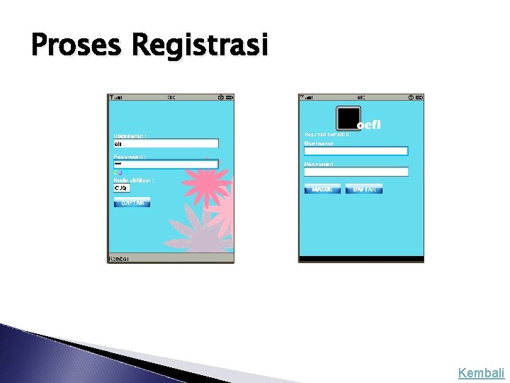 Proses Registrasi Kembali 