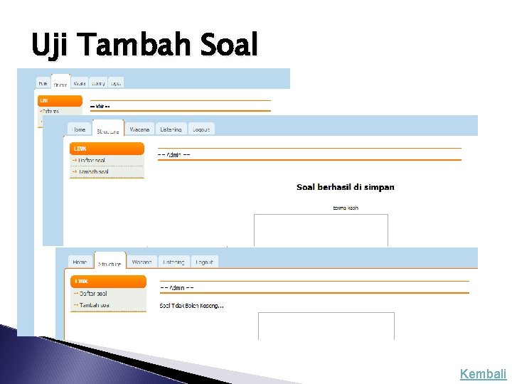 Uji Tambah Soal Kembali 