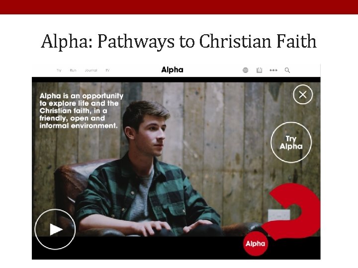 Alpha: Pathways to Christian Faith 