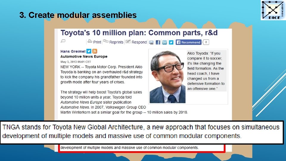 3. Create modular assemblies 