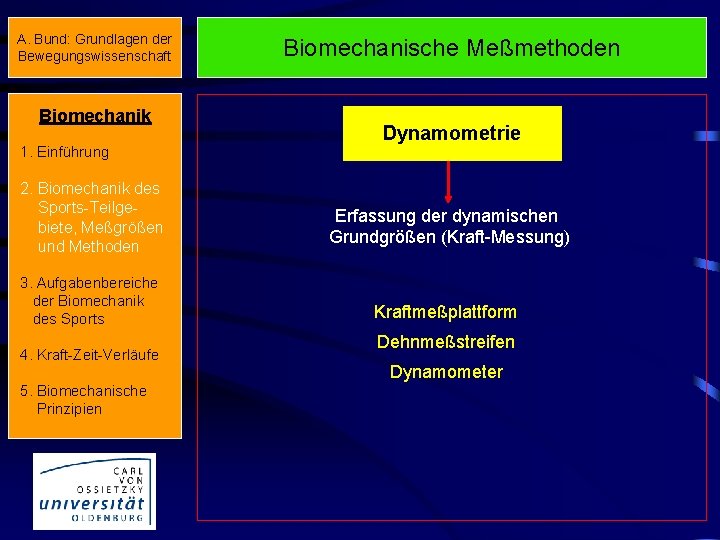 A. Bund: Grundlagen der Bewegungswissenschaft Biomechanik 1. Einführung 2. Biomechanik des Sports-Teilgebiete, Meßgrößen und