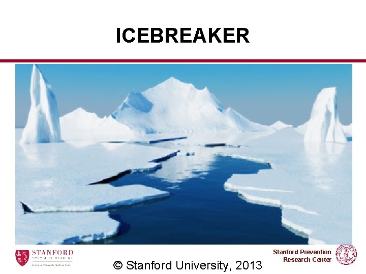 ICEBREAKER © Stanford University, 2013 Stanford Prevention Research Center 