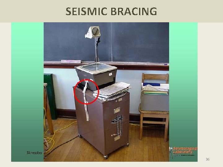 SEISMIC BRACING 36 