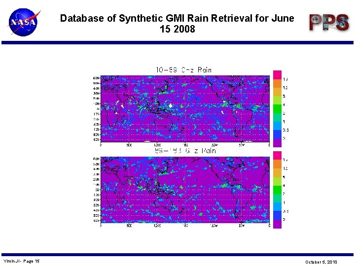 Database of Synthetic GMI Rain Retrieval for June 15 2008 Yimin Ji - Page